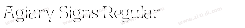 Agiary Signs Regular字体转换